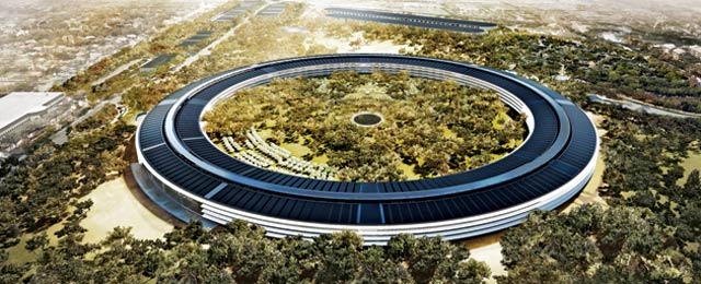Cupertino dio su visto bueno para que comience la construcción del Apple Campus 2, el último sueño de Steve Jobs en donde un impresionante edificio en forma cilíndrica hará de base para 12.000 empleados. Foto:elconfidencial